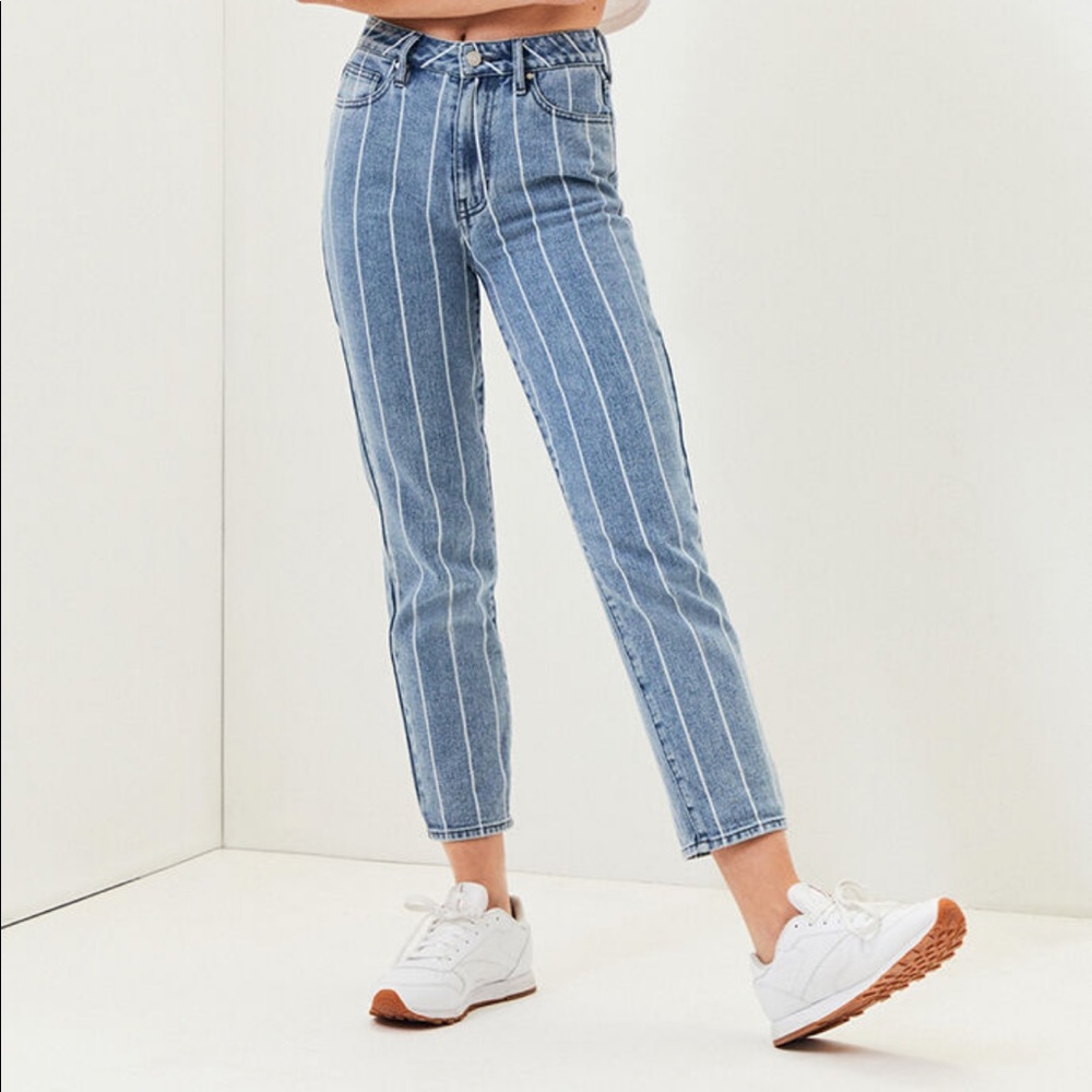 PacSun Window Pane Mom Jeans
